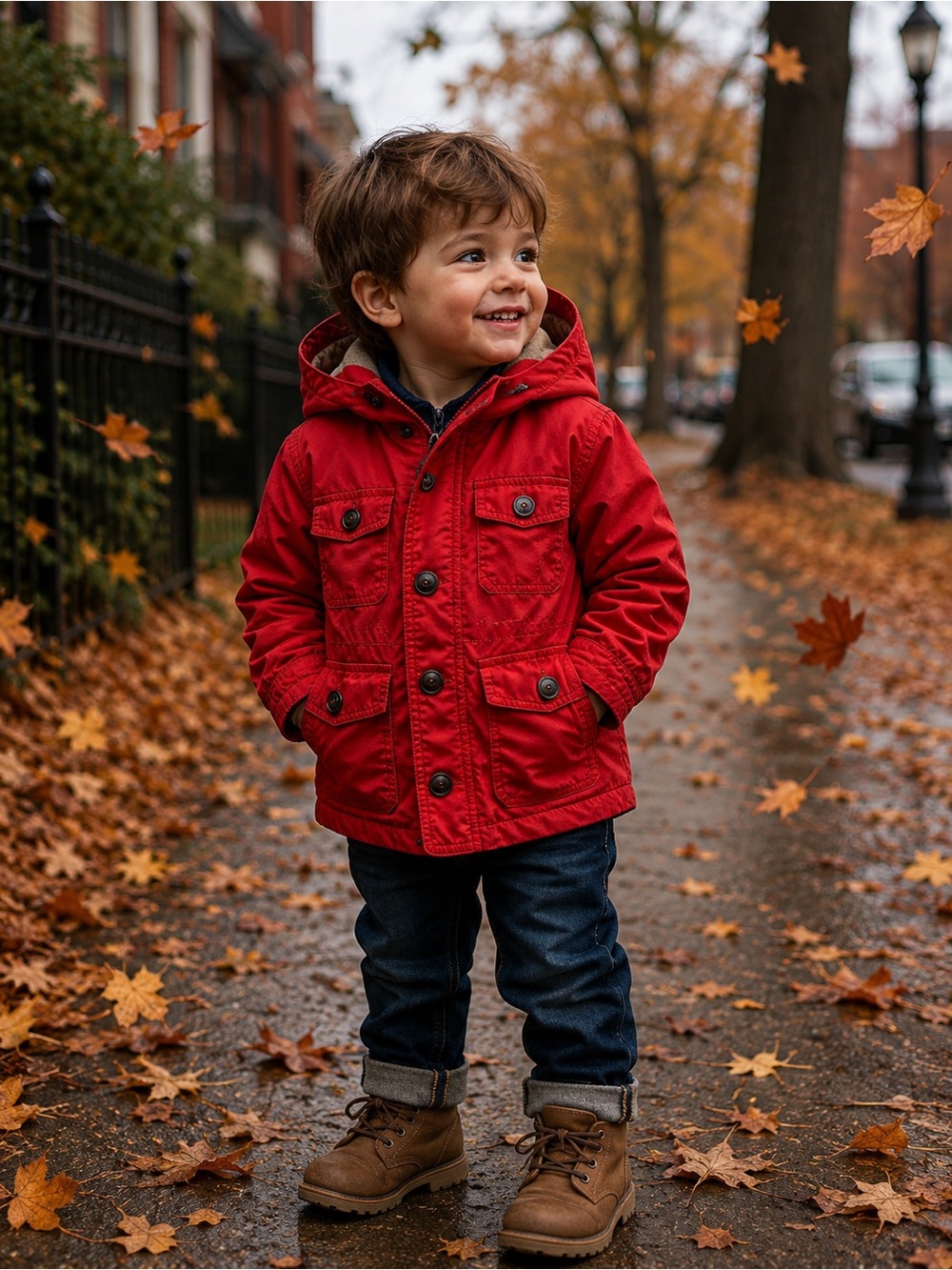 TED BAKER Unisex Red Toddler Parka Hood Jacket 3T